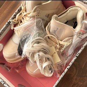 Nike OFF-white jordan 4s SAil